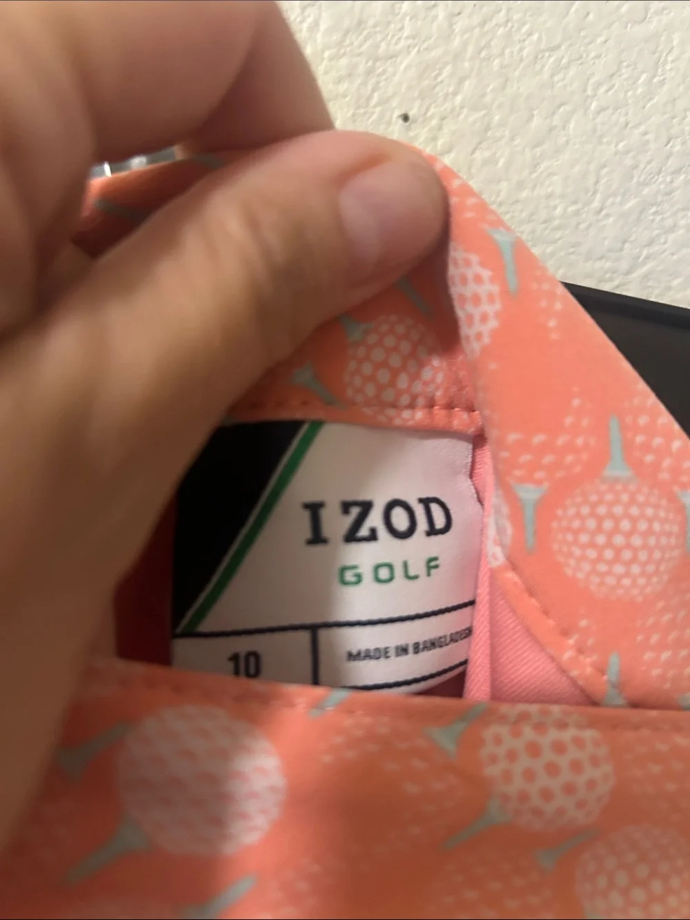 Coral Polka Dot Mini Skirt